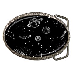 Black Space Drawing Art Planet Drawing Stars Black Space Galaxy Outer Space Belt Buckles by Perong