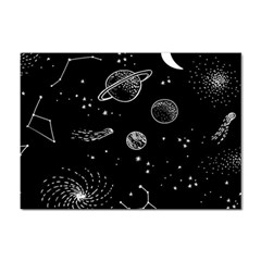 Black Space Drawing Art Planet Drawing Stars Black Space Galaxy Outer Space Sticker A4 (100 Pack) by Perong