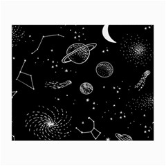 Black Space Drawing Art Planet Drawing Stars Black Space Galaxy Outer Space Small Glasses Cloth by Perong