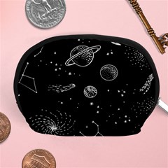 Black Space Drawing Art Planet Drawing Stars Black Space Galaxy Outer Space Accessory Pouch (medium) by Perong