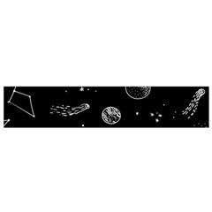 Black Space Drawing Art Planet Drawing Stars Black Space Galaxy Outer Space Small Premium Plush Fleece Scarf by Perong