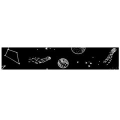 Black Space Drawing Art Planet Drawing Stars Black Space Galaxy Outer Space Large Premium Plush Fleece Scarf 