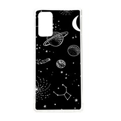 Black Space Drawing Art Planet Drawing Stars Black Space Galaxy Outer Space Samsung Galaxy Note 20 Tpu Uv Case by Perong