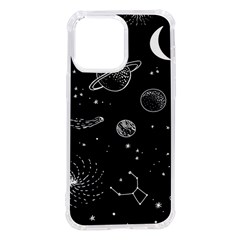 Black Space Drawing Art Planet Drawing Stars Black Space Galaxy Outer Space Iphone 14 Pro Max Tpu Uv Print Case by Perong