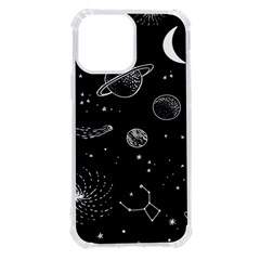 Black Space Drawing Art Planet Drawing Stars Black Space Galaxy Outer Space Iphone 13 Pro Max Tpu Uv Print Case by Perong