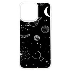 Black Space Drawing Art Planet Drawing Stars Black Space Galaxy Outer Space Iphone 15 Pro Max Tpu Uv Print Case by Perong