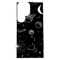 Black Space Drawing Art Planet Drawing Stars Black Space Galaxy Outer Space Samsung Galaxy S24 Plus 6 7 Inch Tpu Uv Case by Perong