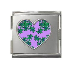 Grateful Dead Bears  Pattern Mega Link Heart Italian Charm (18mm)