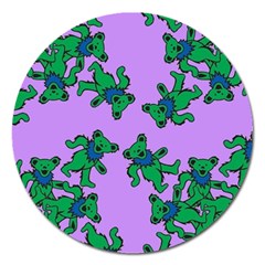 Grateful Dead Bears  Pattern Magnet 5  (round) by Perong