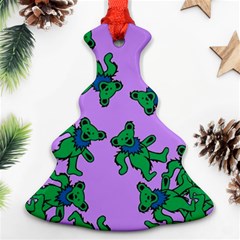 Grateful Dead Bears  Pattern Christmas Tree Ornament (two Sides)