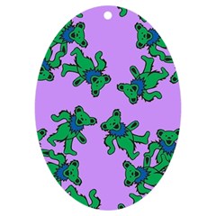 Grateful Dead Bears  Pattern Uv Print Acrylic Ornament Oval