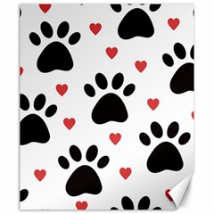 Dog Paw Vector Seamless Pattern With Hearts Canvas 20  X 24  by Perong