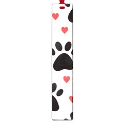 Dog Paw Vector Seamless Pattern With Hearts Large Book Marks by Perong