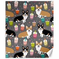 Corgi Boba Tea Bubble Tea Kawaii Food Welsh Corgis Dog Canvas 8  X 10 