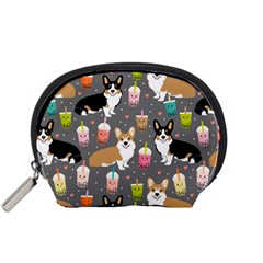 Corgi Boba Tea Bubble Tea Kawaii Food Welsh Corgis Dog Accessory Pouch (small) by Perong