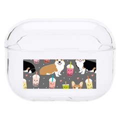 Corgi Boba Tea Bubble Tea Kawaii Food Welsh Corgis Dog Hard Pc Airpods Pro Case by Perong