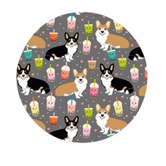 Corgi Boba Tea Bubble Tea Kawaii Food Welsh Corgis Dog Mini Round Pill Box (pack Of 3) by Perong