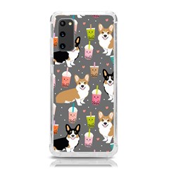 Corgi Boba Tea Bubble Tea Kawaii Food Welsh Corgis Dog Samsung Galaxy S20 6 2 Inch Tpu Uv Case by Perong