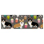 Corgi Boba Tea Bubble Tea Kawaii Food Welsh Corgis Dog Banner and Sign 6  x 2  Front