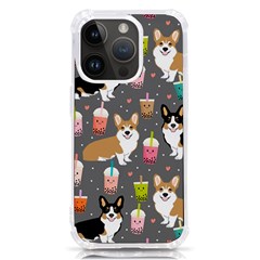 Corgi Boba Tea Bubble Tea Kawaii Food Welsh Corgis Dog Iphone 14 Pro Tpu Uv Print Case by Perong