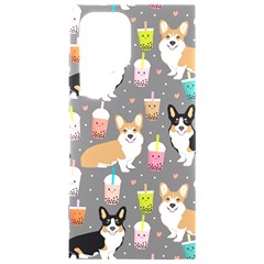 Corgi Boba Tea Bubble Tea Kawaii Food Welsh Corgis Dog Samsung Galaxy S24 Ultra 6 9 Inch Black Tpu Uv Case by Perong