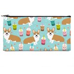 Corgi Boba Tea Bubble Tea Kawaii Food Welsh Corgis Dog Pattern Pencil Case Front