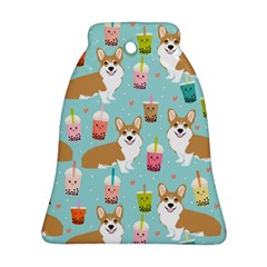 Corgi Boba Tea Bubble Tea Kawaii Food Welsh Corgis Dog Pattern Bell Ornament (two Sides) by Perong