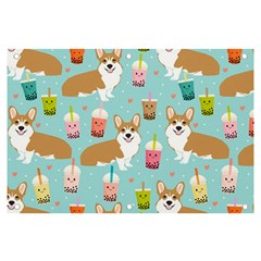 Corgi Boba Tea Bubble Tea Kawaii Food Welsh Corgis Dog Pattern Banner And Sign 6  X 4  by Perong