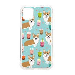 Corgi Boba Tea Bubble Tea Kawaii Food Welsh Corgis Dog Pattern Iphone 11 Tpu Uv Print Case by Perong