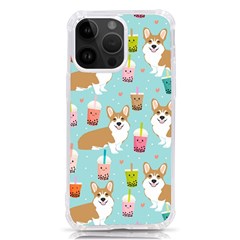 Corgi Boba Tea Bubble Tea Kawaii Food Welsh Corgis Dog Pattern Iphone 14 Pro Max Tpu Uv Print Case by Perong