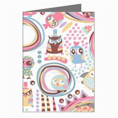 Cute Owl Bird Animal Pattern Greeting Card