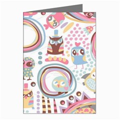 Cute Owl Bird Animal Pattern Greeting Cards (pkg Of 8)