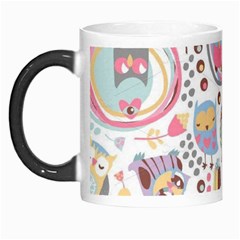 Cute Owl Bird Animal Pattern Morph Mug by Perong