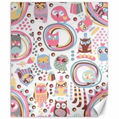 Cute Owl Bird Animal Pattern Canvas 20  X 24  by Perong