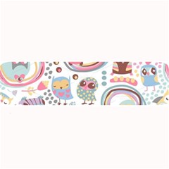 Cute Owl Bird Animal Pattern Large Bar Mat by Perong