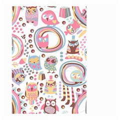 Cute Owl Bird Animal Pattern Small Garden Flag (two Sides) by Perong