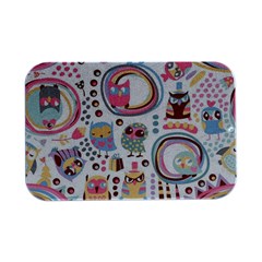 Cute Owl Bird Animal Pattern Open Lid Metal Box (silver)   by Perong