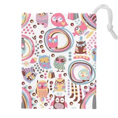 Cute Owl Bird Animal Pattern Drawstring Pouch (5xl) by Perong