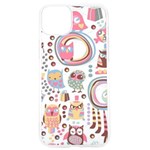 Cute Owl Bird Animal Pattern iPhone 15 Pro TPU UV Print Case Front