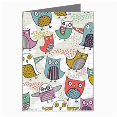 Owl Animal Bird Pattern Greeting Card