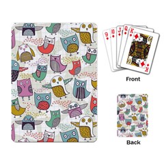 Owl Animal Bird Pattern Playing Cards Single Design (rectangle)