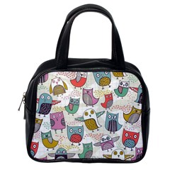 Owl Animal Bird Pattern Classic Handbag (one Side) by Perong