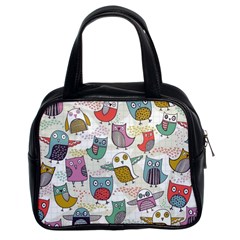 Owl Animal Bird Pattern Classic Handbag (two Sides) by Perong