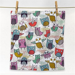 Owl Animal Bird Pattern Face Towel by Perong