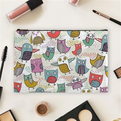 Owl Animal Bird Pattern Cosmetic Bag (large) by Perong