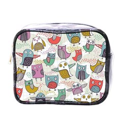 Owl Animal Bird Pattern Mini Toiletries Bag (one Side) by Perong