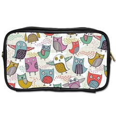 Owl Animal Bird Pattern Toiletries Bag (two Sides) by Perong