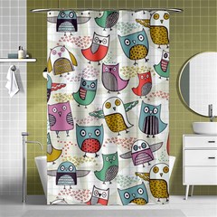 Owl Animal Bird Pattern Shower Curtain 48  X 72  (small)  by Perong