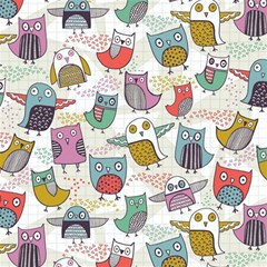 Owl Animal Bird Pattern Play Mat (square) by Perong