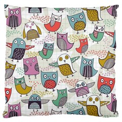 Owl Animal Bird Pattern Large Cushion Case (one Side) by Perong